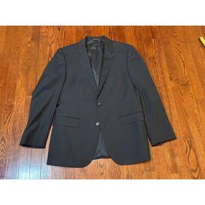 Boss Hugo Boss Guabello Blazer Men 40R Blue 100% Virgen Wool‎ Super 120s